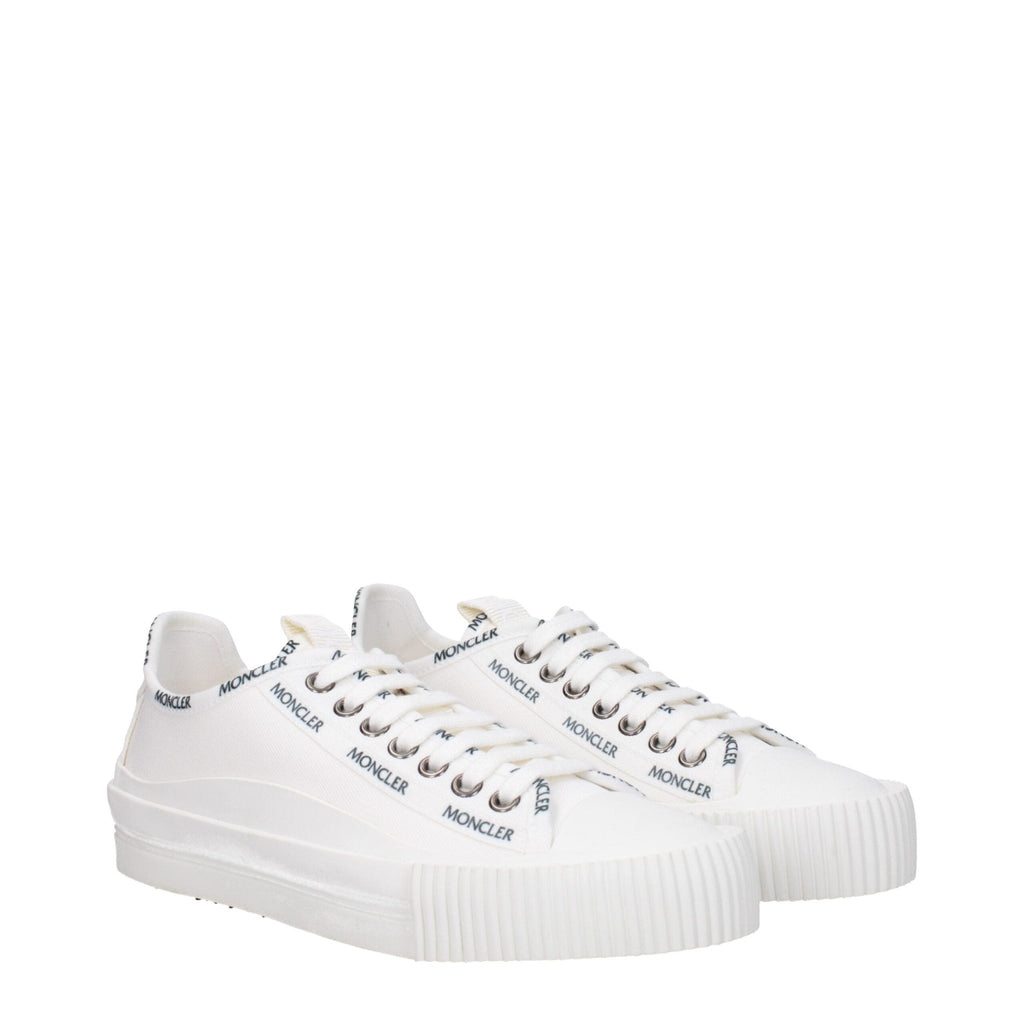 Moncler White Fabric Sneakers - Beyzy Store - Moncler