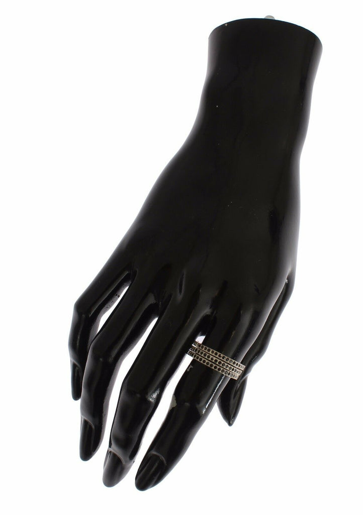 Nialaya Chic Silver & Black CZ Crystal Ring - Beyzy Store - Nialaya