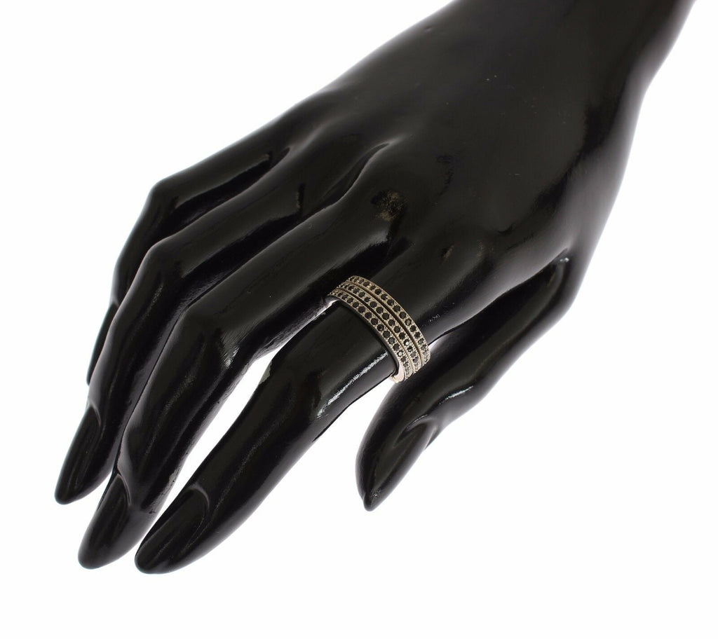 Nialaya Chic Silver & Black CZ Crystal Ring - Beyzy Store - Nialaya