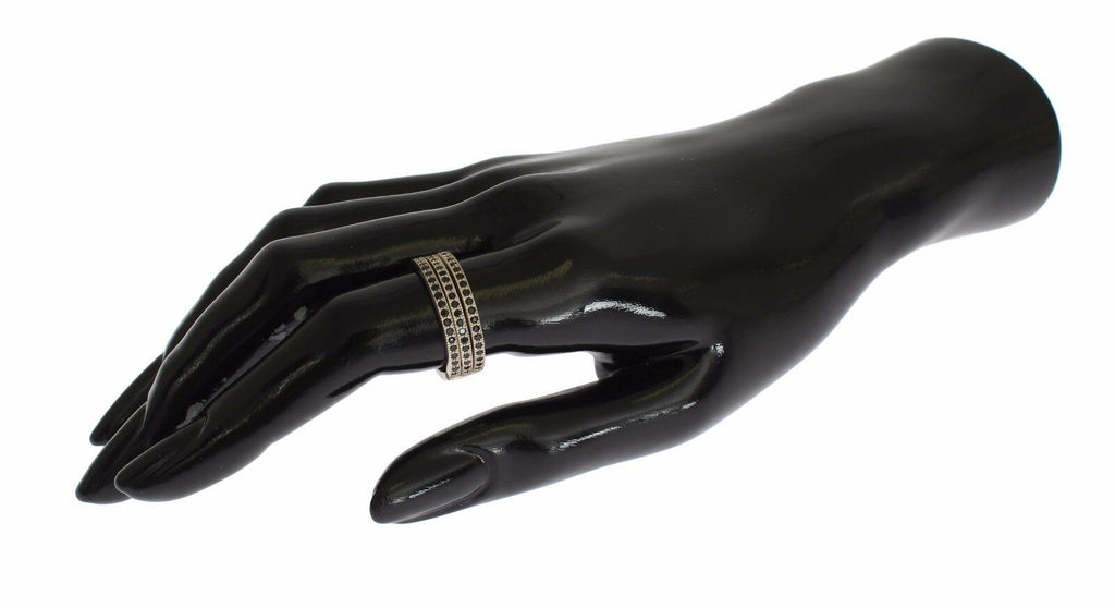Nialaya Chic Silver & Black CZ Crystal Ring - Beyzy Store - Nialaya