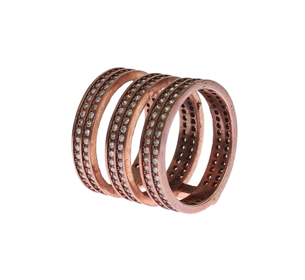 Nialaya Dazzling Pink Gold Plated CZ Crystal Ring - Beyzy Store - Nialaya