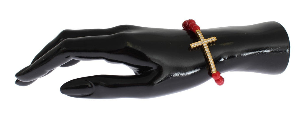 Nialaya Elegant Gold and Red Coral Beaded Bracelet - Beyzy Store - Nialaya