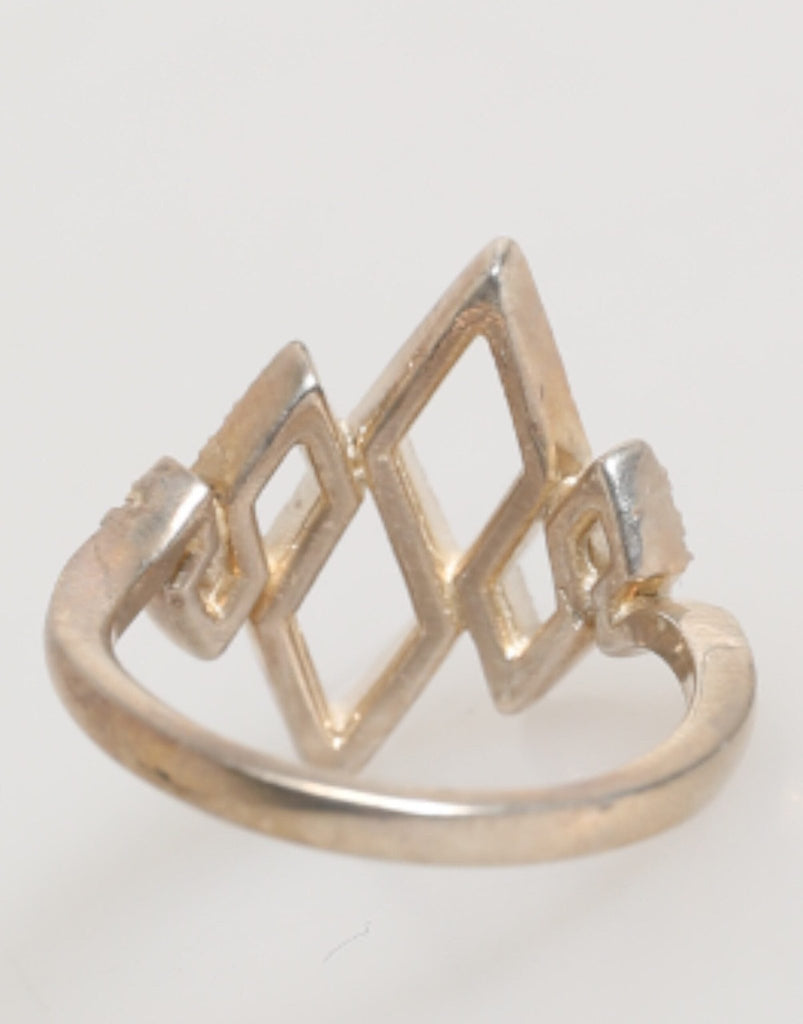 Nialaya Geometric Diamond Shape Pave CZ Crystal Jewelry Ring - Beyzy Store - Nialaya