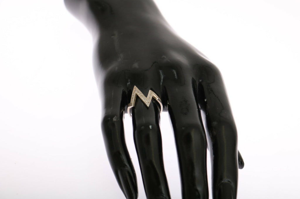Nialaya Radiant Silver Crystal Encrusted Ring - Beyzy Store - Nialaya