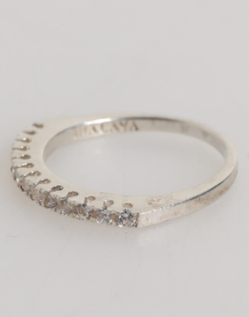Nialaya Sterling Silver 925 Band Pave CZ Crystal Eternity Ring - Beyzy Store - Nialaya