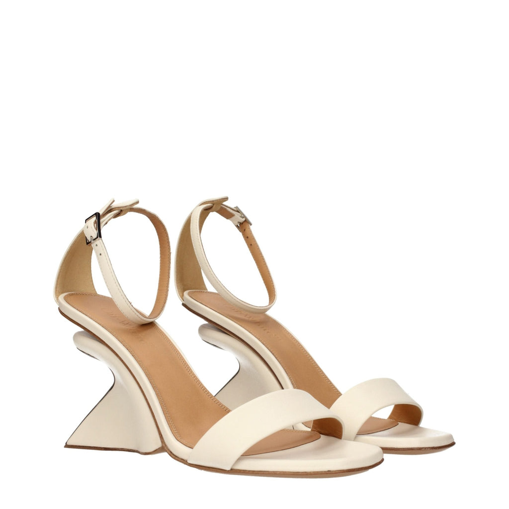 Off - White Beige Leather Platforms - Beyzy Store - Off - White