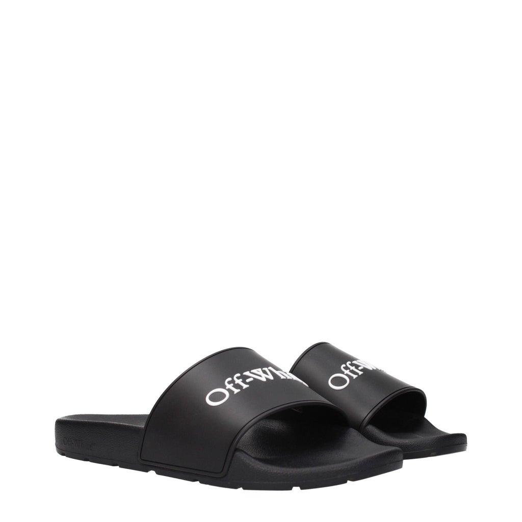 Off - White Black Cotton Slippers Sandals - Beyzy Store - Off - White