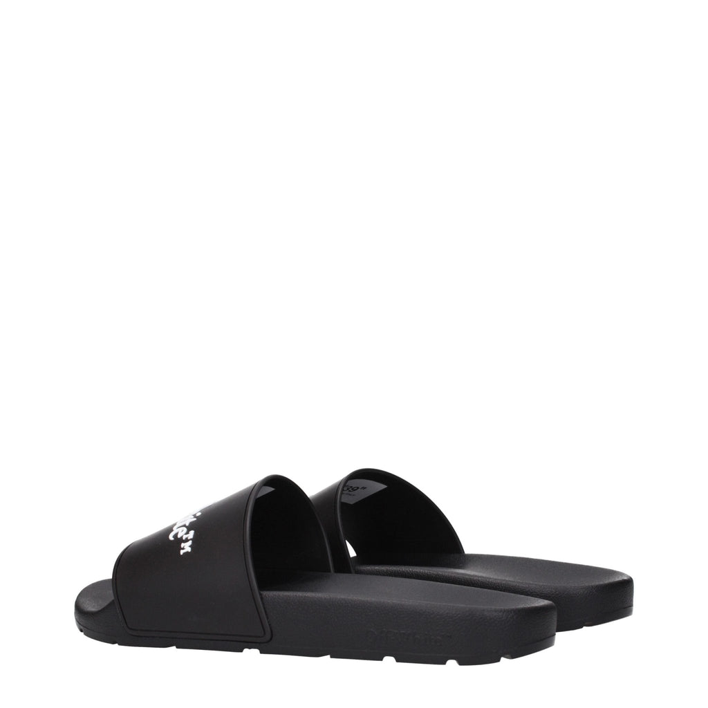 Off - White Black Cotton Slippers Sandals - Beyzy Store - Off - White