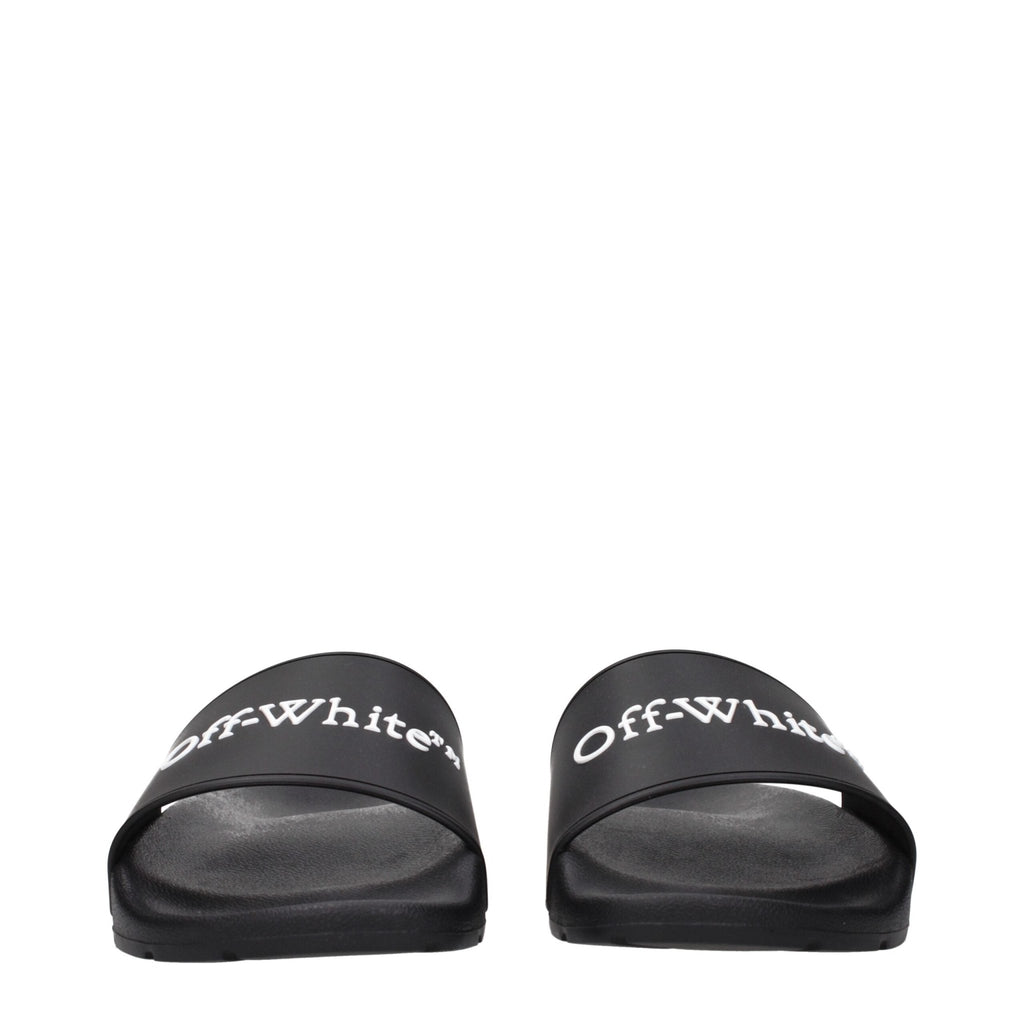 Off - White Black Cotton Slippers Sandals - Beyzy Store - Off - White