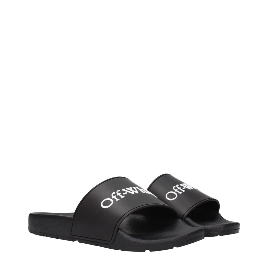 Off - White Black Cotton Slippers Sandals - Beyzy Store - Off - White