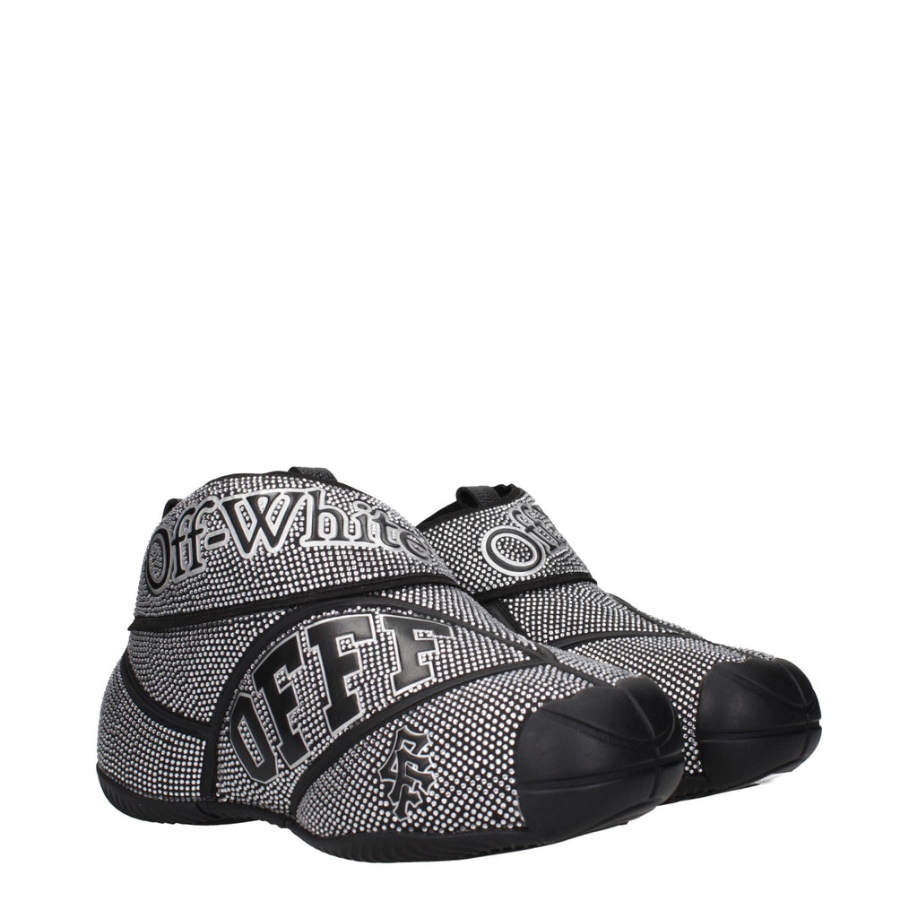 Off - White Black Cotton Sneakers - Beyzy Store - Off - White