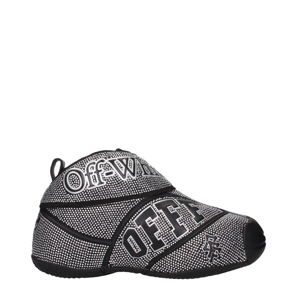 Off - White Black Cotton Sneakers - Beyzy Store - Off - White