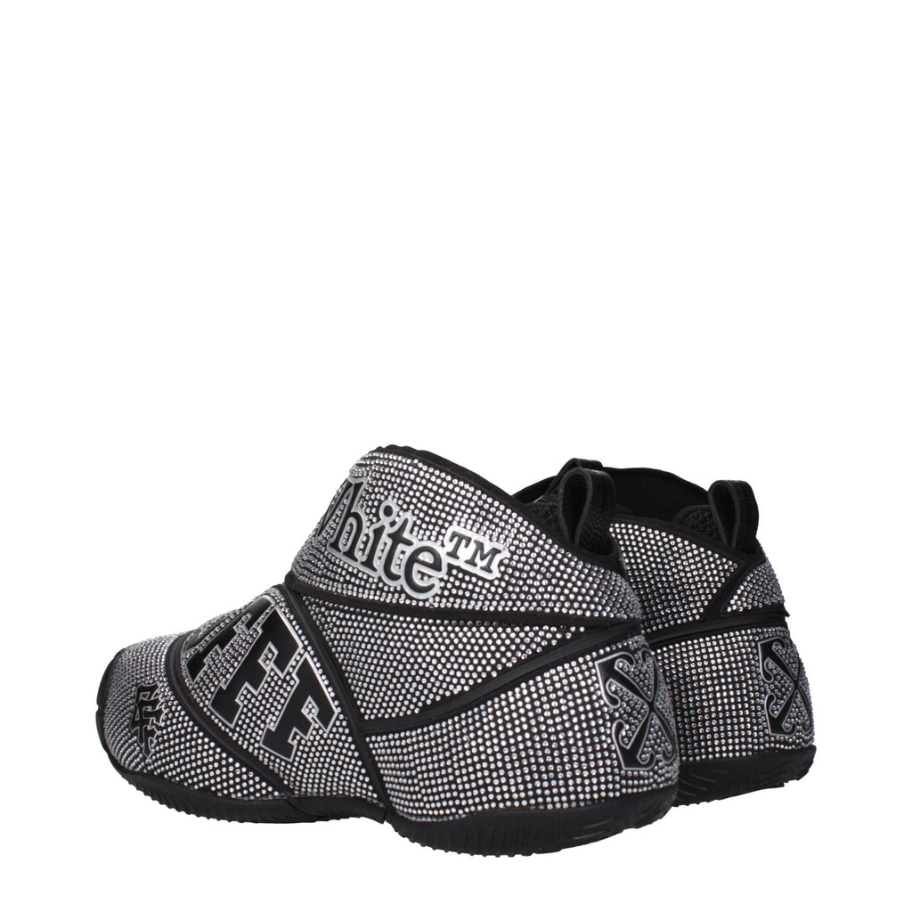 Off - White Black Cotton Sneakers - Beyzy Store - Off - White