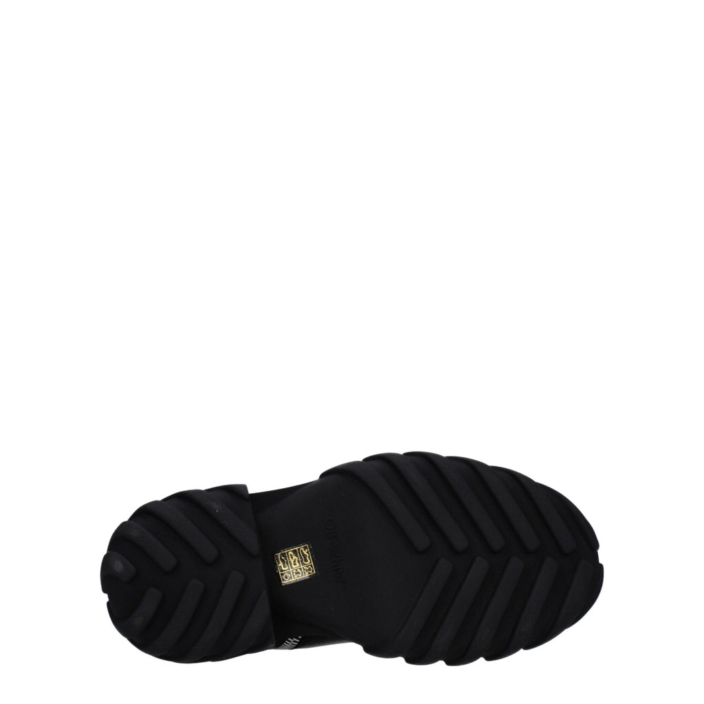 Off - White Black Leather Ankle - Beyzy Store - Off - White