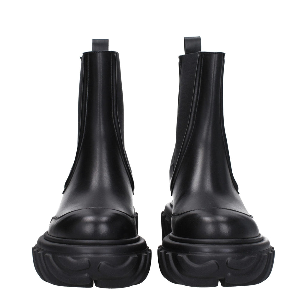 Off - White Black Leather Ankle - Beyzy Store - Off - White