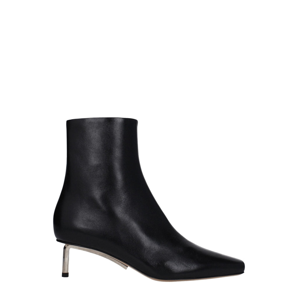 Off - White Black Leather Ankle Boots - Beyzy Store - Off - White