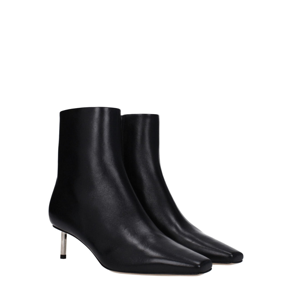 Off - White Black Leather Ankle Boots - Beyzy Store - Off - White