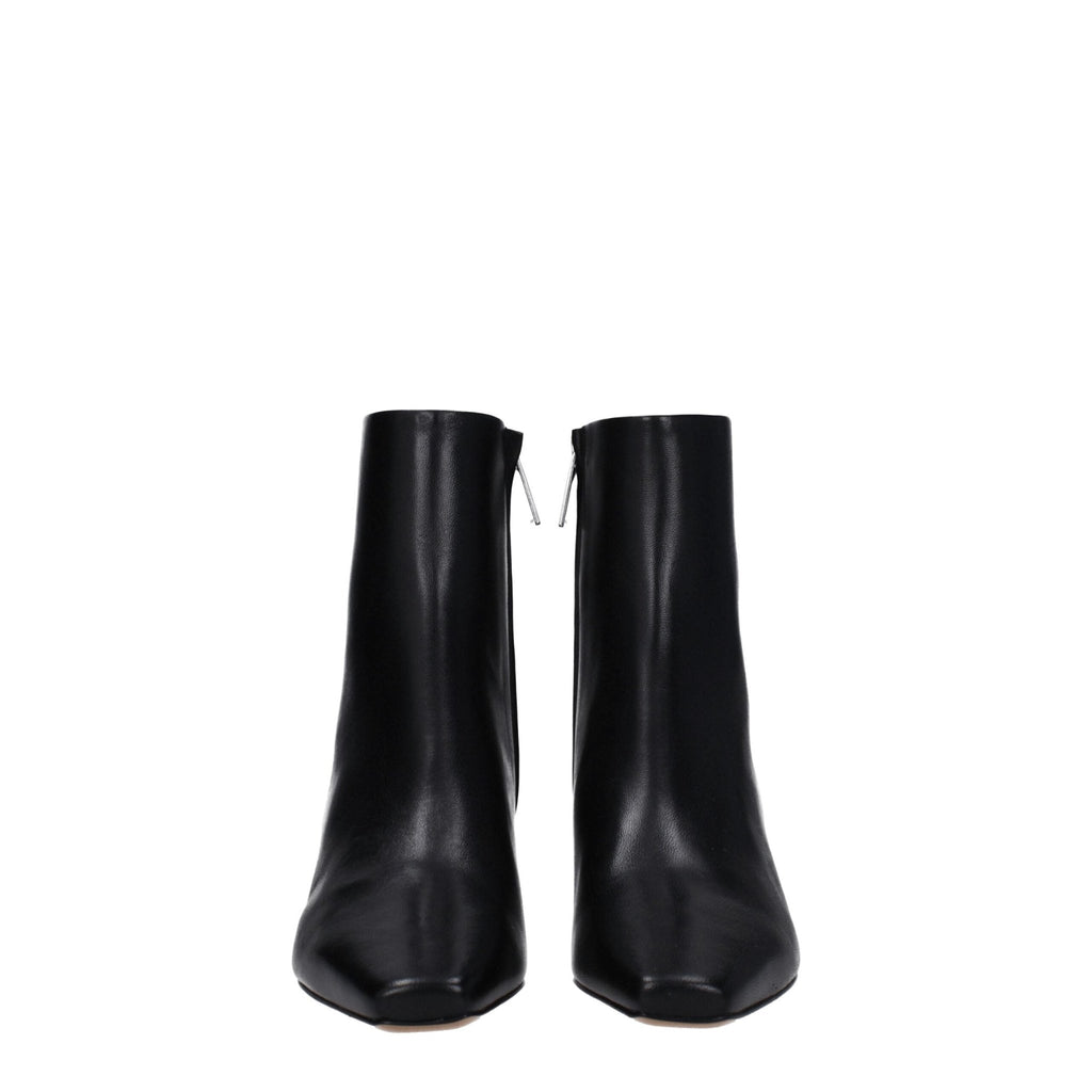 Off - White Black Leather Ankle Boots - Beyzy Store - Off - White
