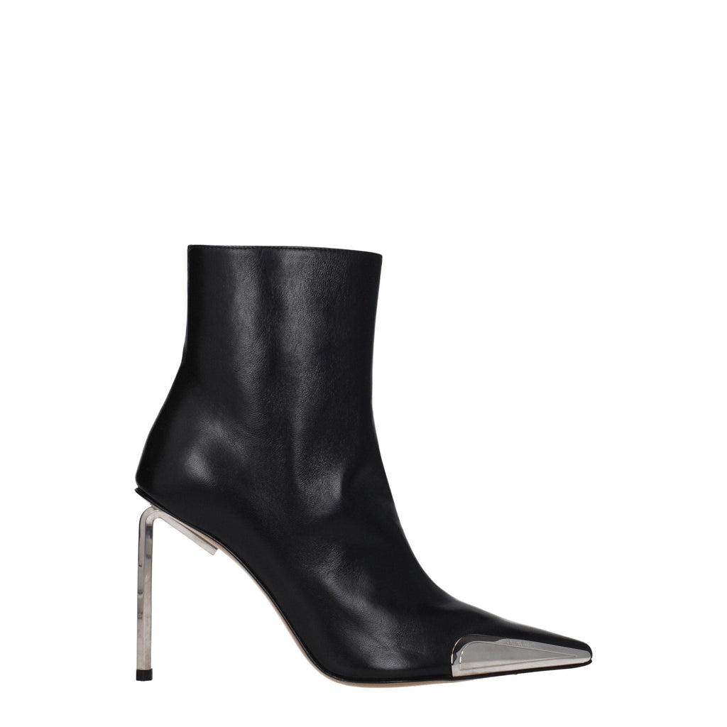 Off - White Black Leather Ankle Boots - Beyzy Store - Off - White