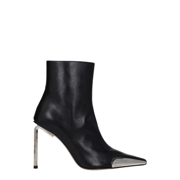 Off - White Black Leather Ankle Boots - Beyzy Store - Off - White
