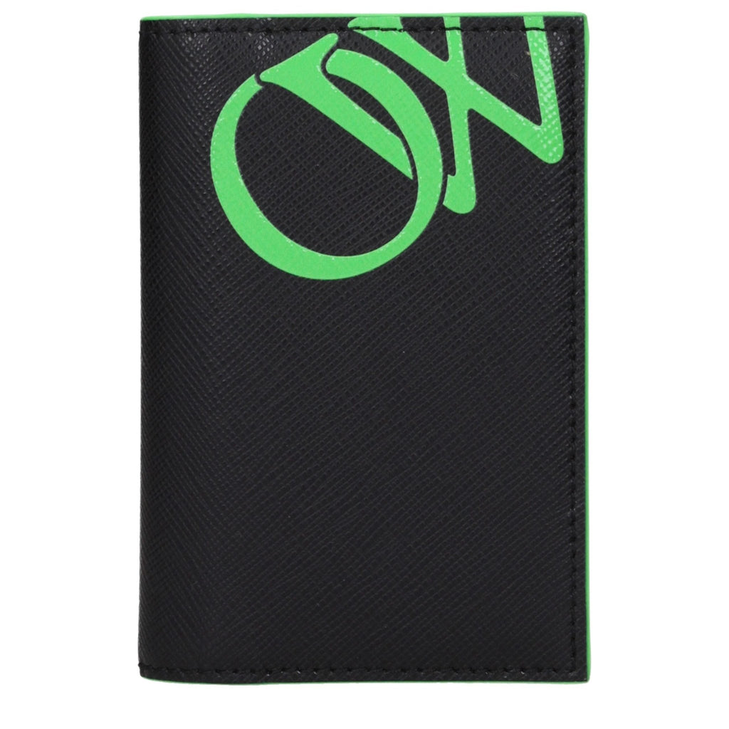 Off - White Black Leather Cardholder - Beyzy Store - Off - White