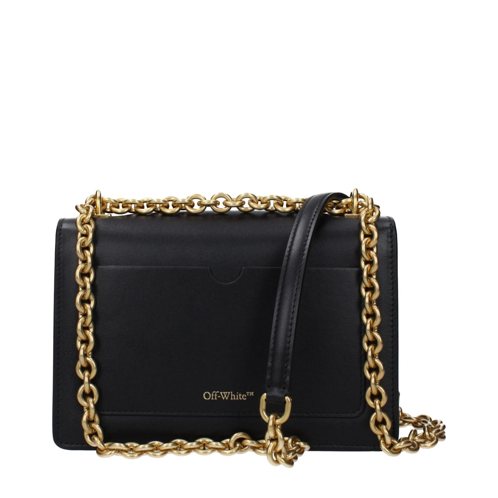 Off - White Black Leather Crossbody Bag - Beyzy Store - Off - White