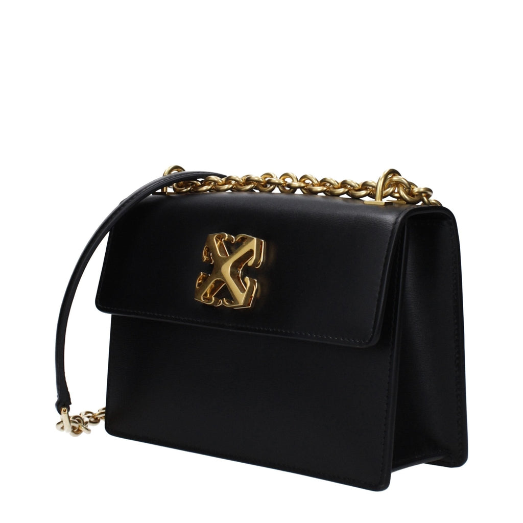 Off - White Black Leather Crossbody Bag - Beyzy Store - Off - White