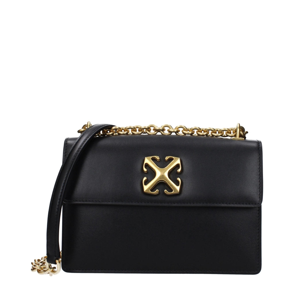Off - White Black Leather Crossbody Bag - Beyzy Store - Off - White
