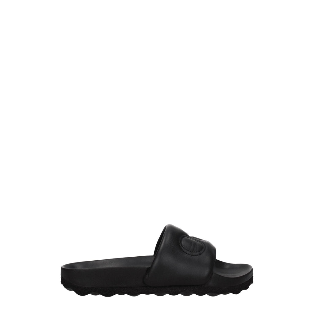 Off - White Black Leather Slipper - Beyzy Store - Off - White