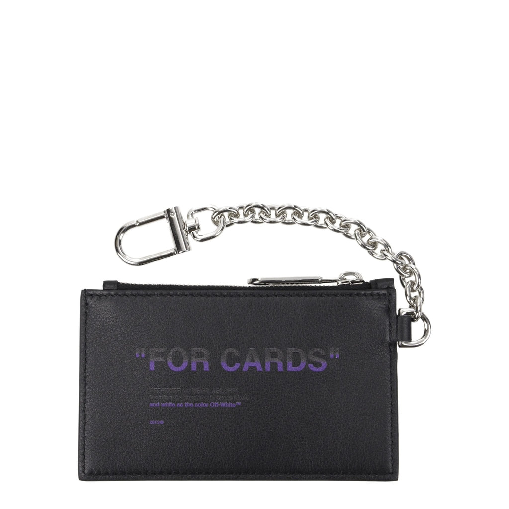 Off - White Black Leather Wallet - Beyzy Store - Off - White