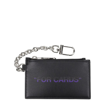Off - White Black Leather Wallet - Beyzy Store - Off - White