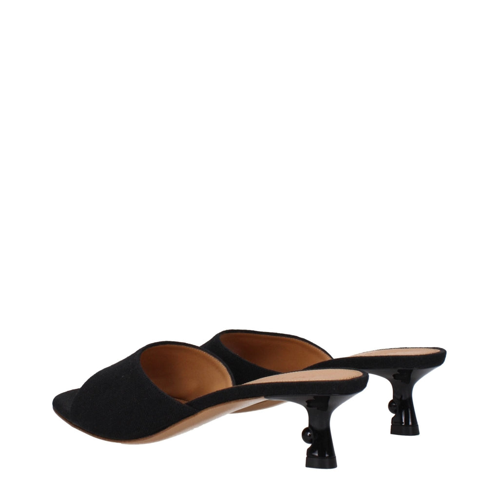 Off - White Black Linen Sandal - Beyzy Store - Off - White