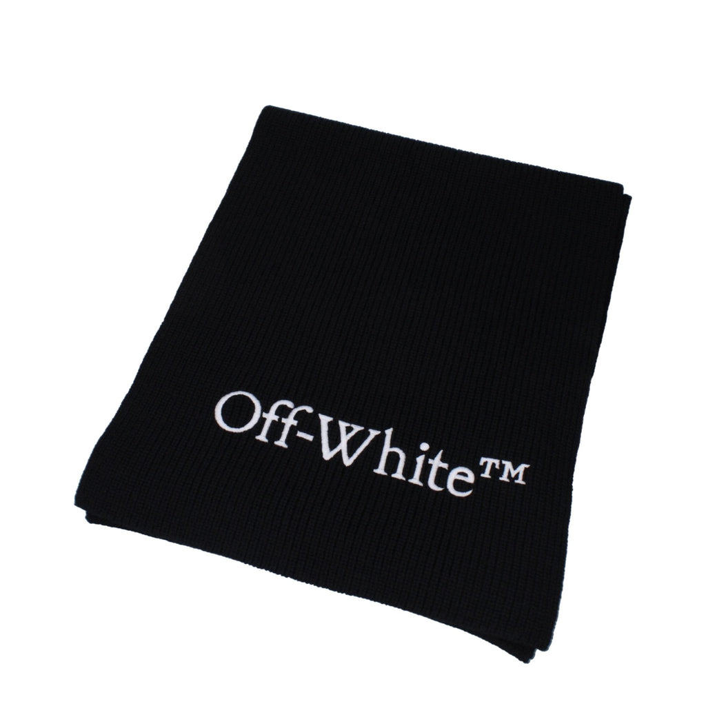 Off - White Black Wool Scarf - Beyzy Store - Off - White