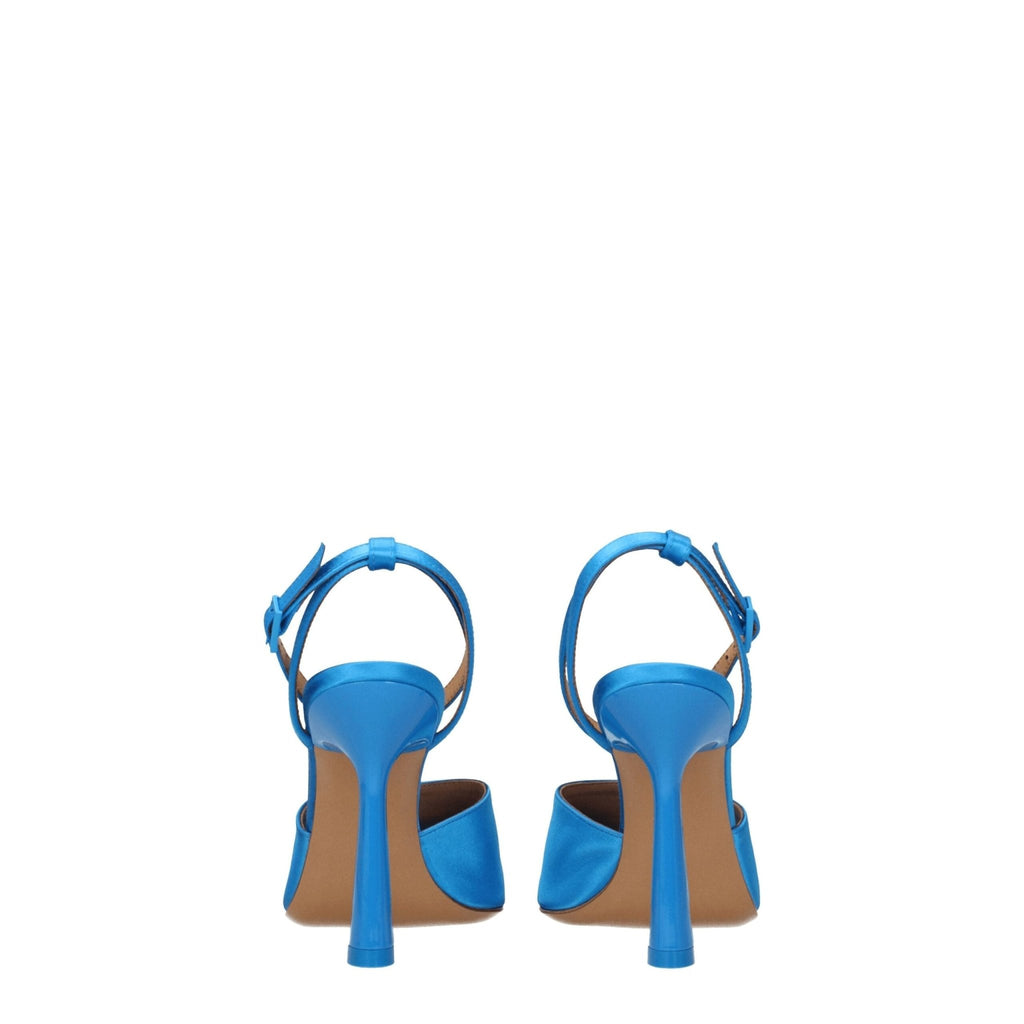 Off - White Blue Satin Sandal - Beyzy Store - Off - White
