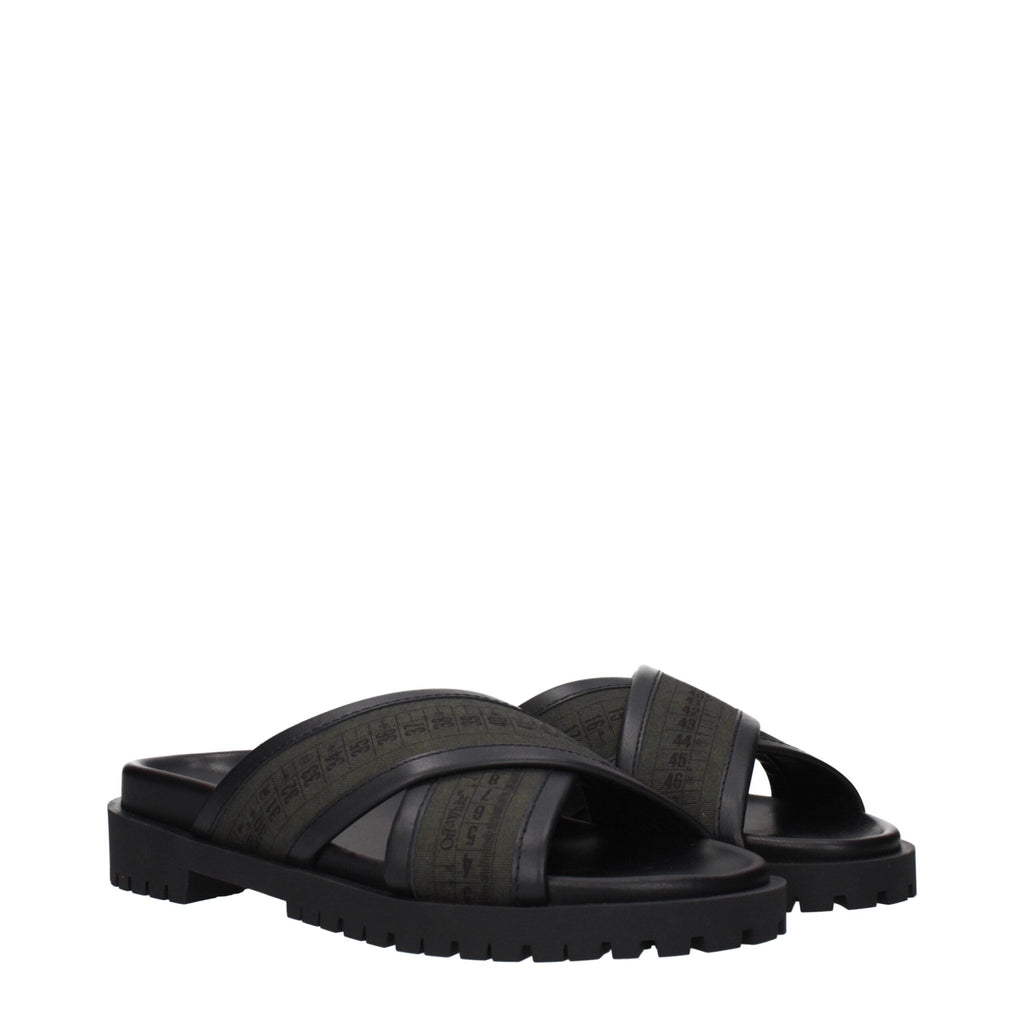 Off - White Green Fabric Sandals - Beyzy Store - Off - White