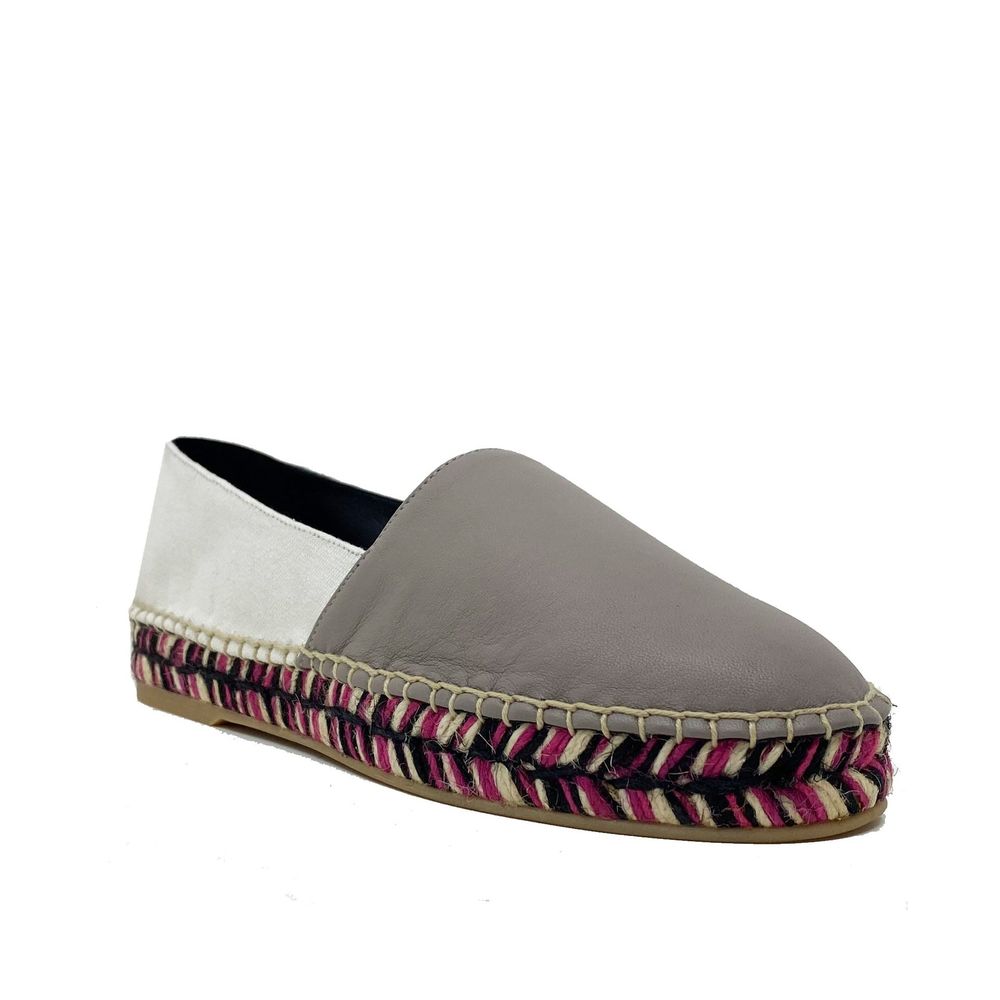 Off - White Leather Espadrilles - Beyzy Store - Off - White