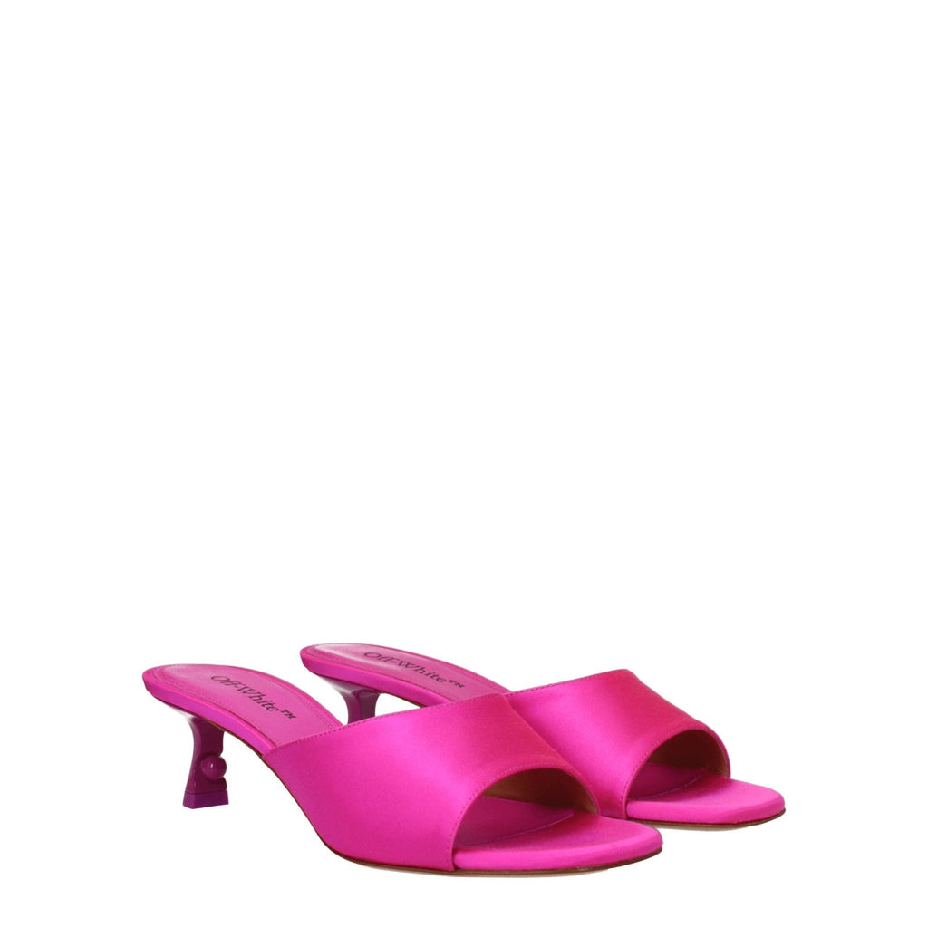 Off - White Pink Satin Sandal - Beyzy Store - Off - White