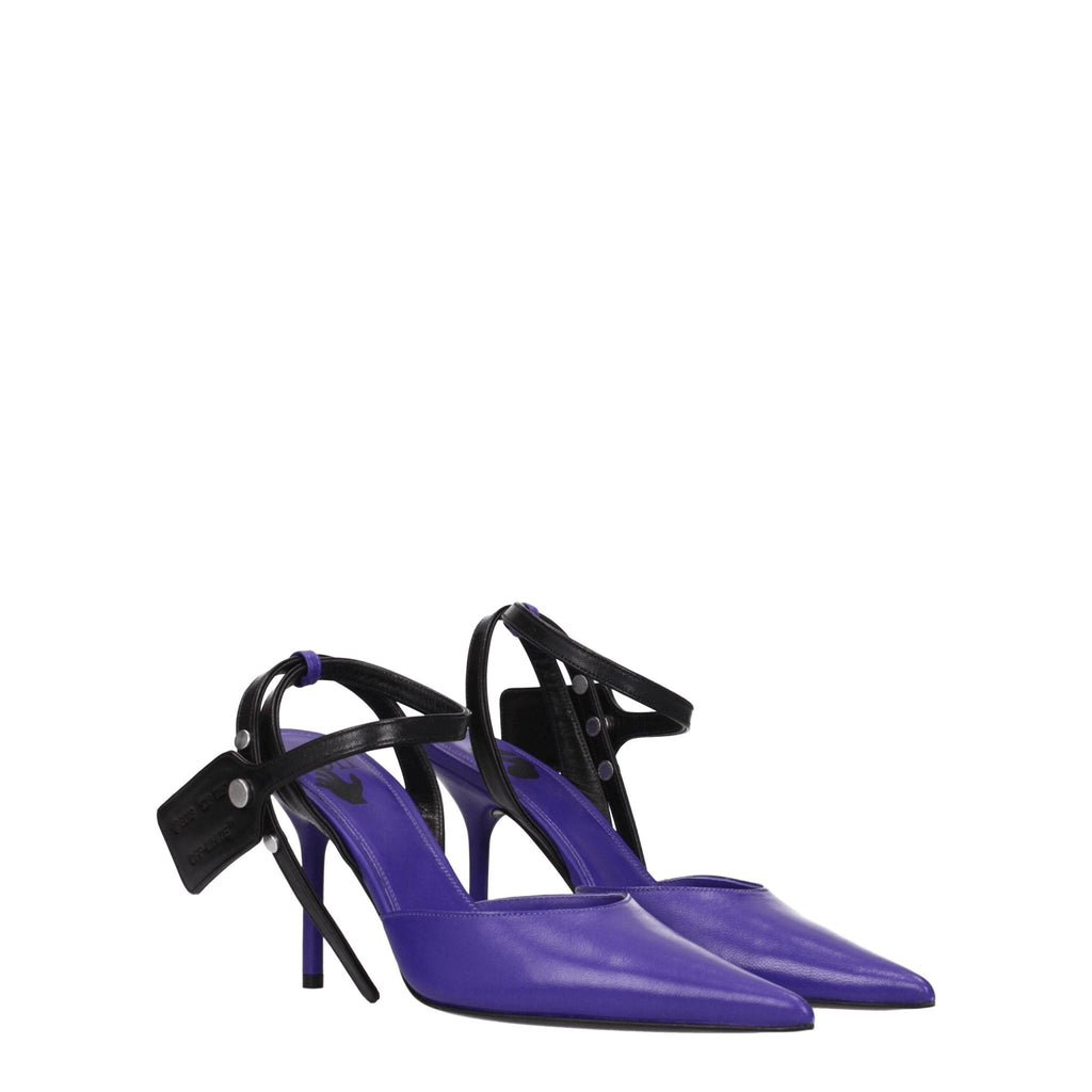 Off - White Purple Leather Sandal - Beyzy Store - Off - White