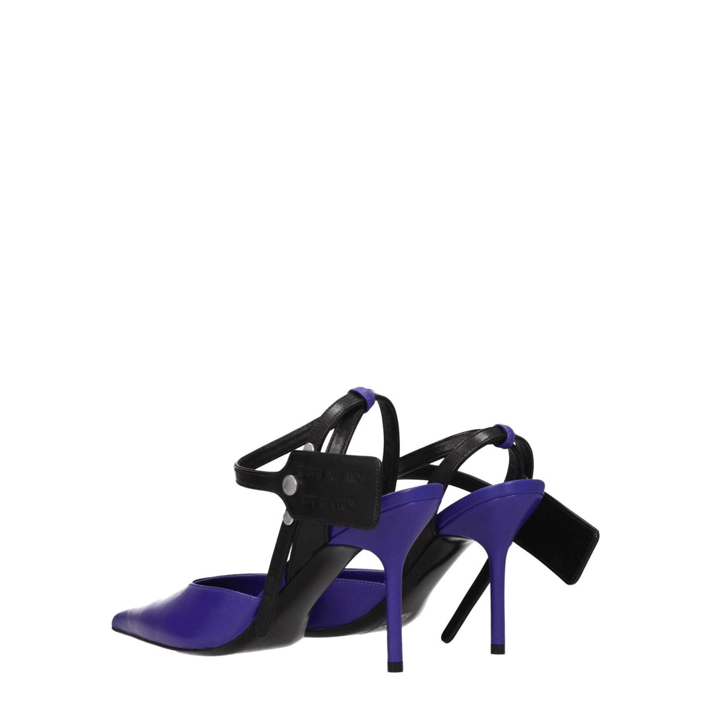 Off - White Purple Leather Sandal - Beyzy Store - Off - White