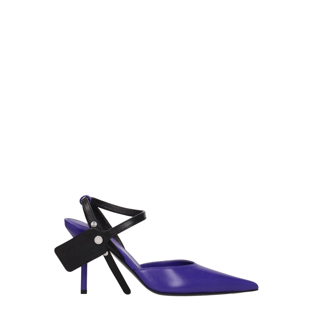 Off - White Purple Leather Sandal - Beyzy Store - Off - White