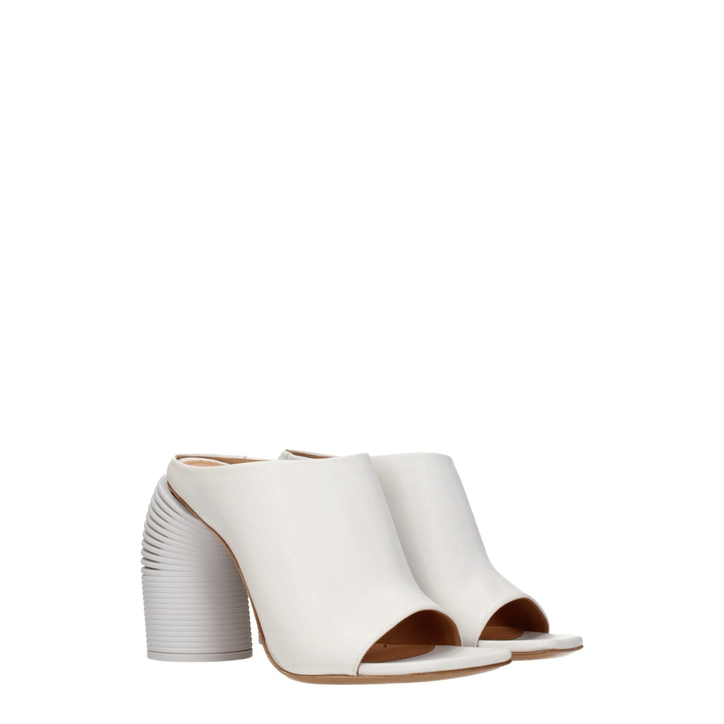 Off - White White Leather Sandal - Beyzy Store - Off - White