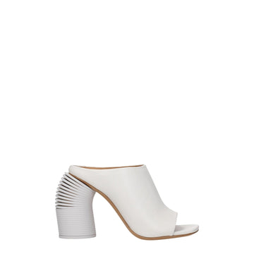 Off - White White Leather Sandal - Beyzy Store - Off - White