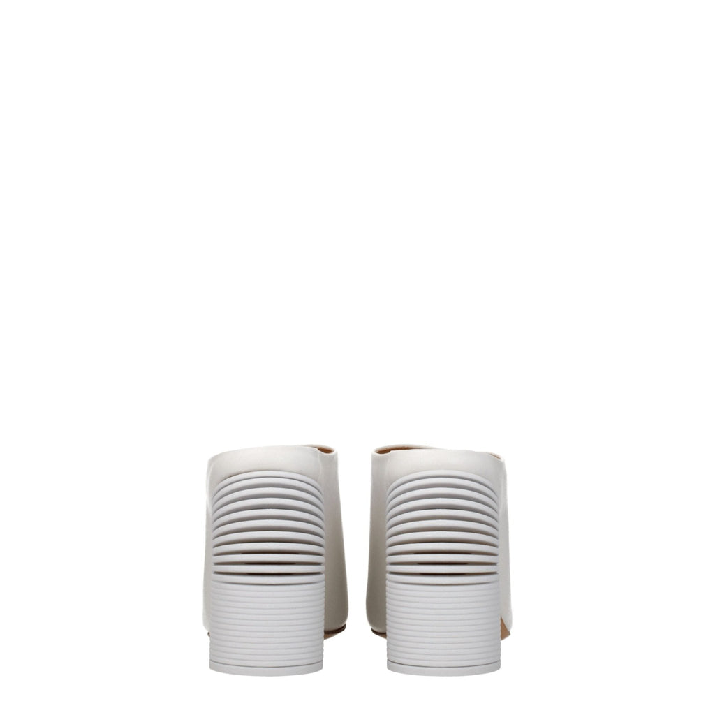 Off - White White Leather Sandal - Beyzy Store - Off - White