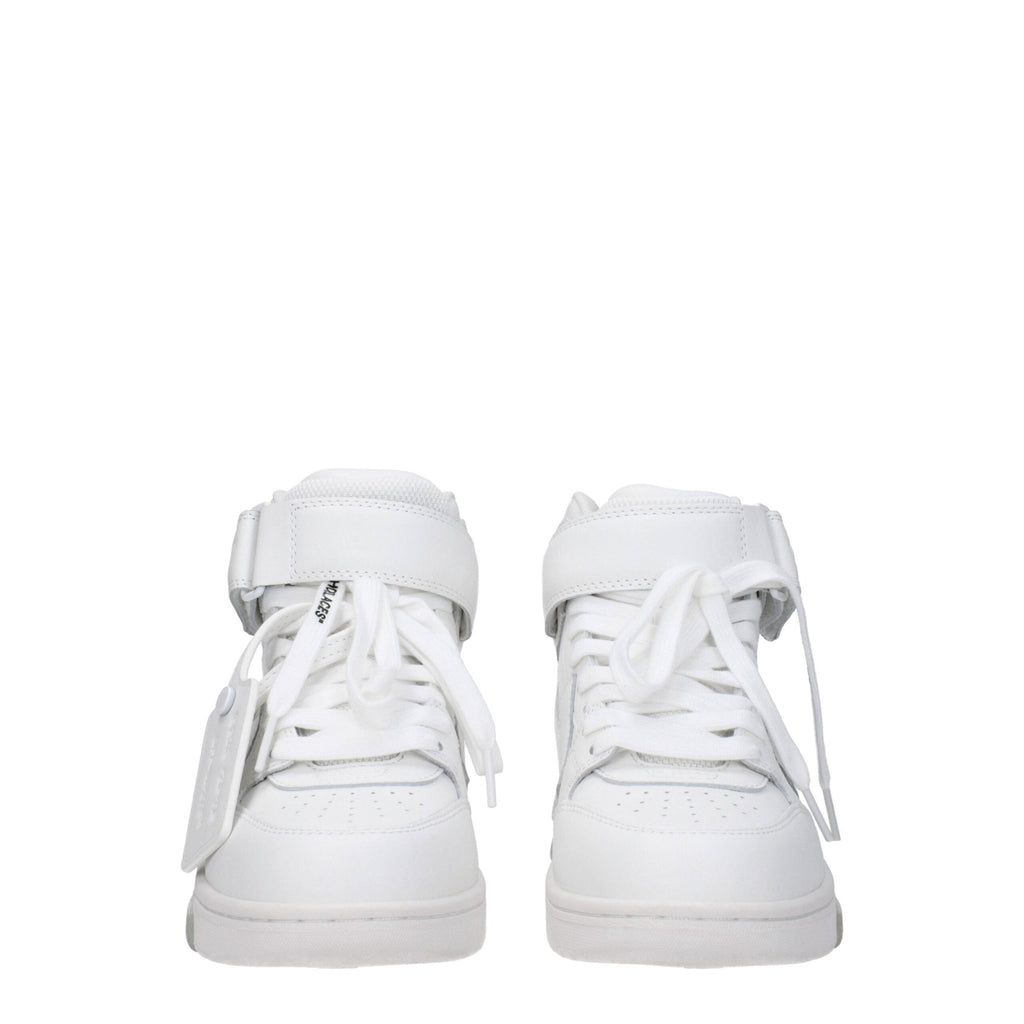 Off - White White Leather Sneakers - Beyzy Store - Off - White
