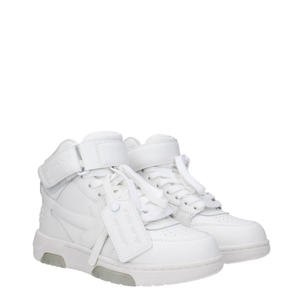 Off - White White Leather Sneakers - Beyzy Store - Off - White