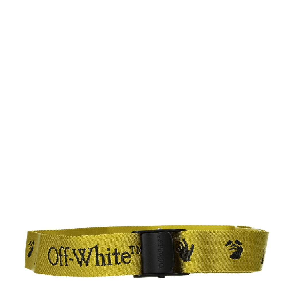Off - White Yellow Fabric Regular Belts - Beyzy Store - Off - White