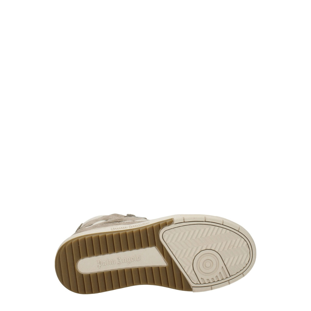 Palm Angels Beige Leather Sneakers - Beyzy Store - Palm Angels