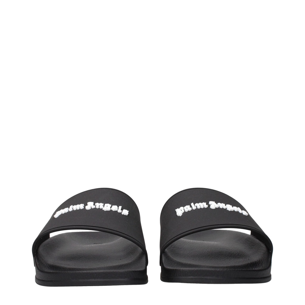 Palm Angels Black Cotton Slippers Sandals - Beyzy Store - Palm Angels
