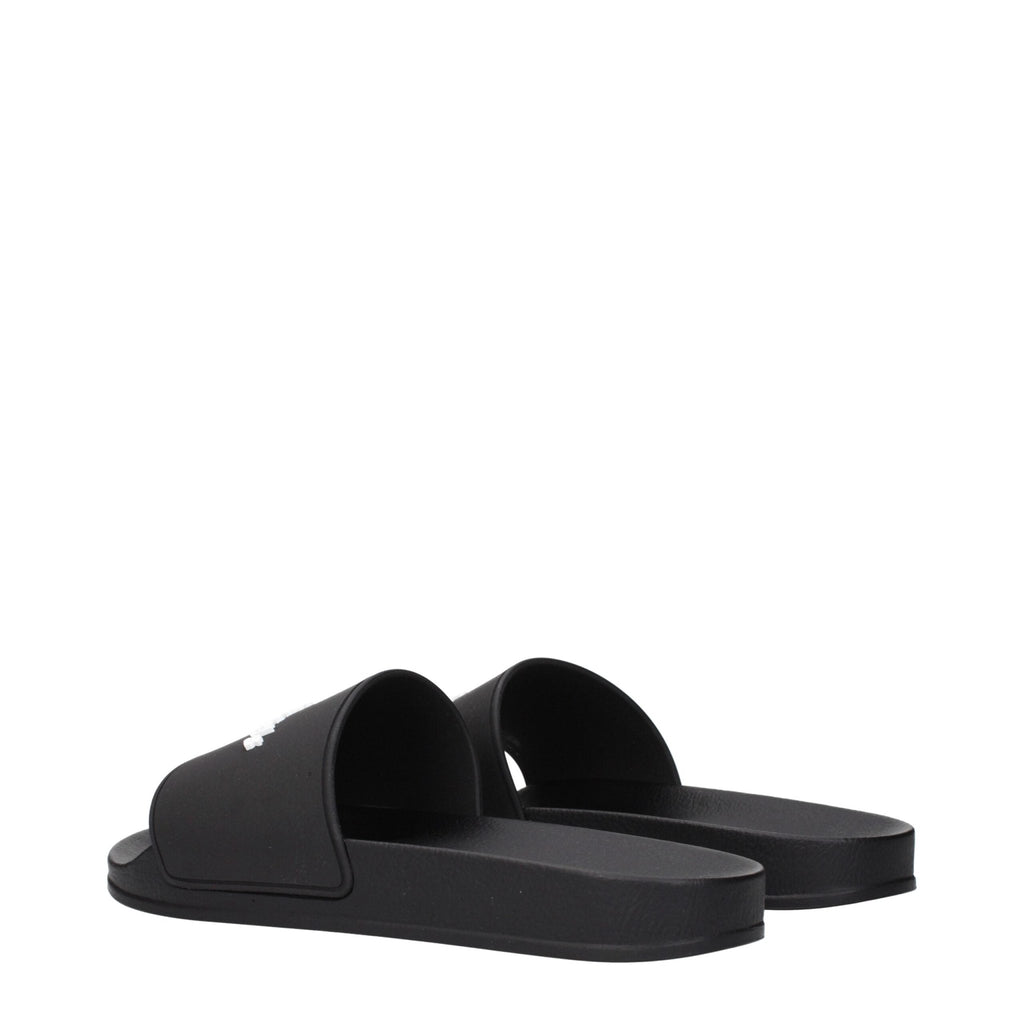 Palm Angels Black Cotton Slippers Sandals - Beyzy Store - Palm Angels