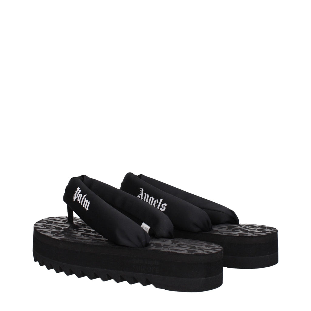 Palm Angels Black Fabric Flip - Flop Sandal - Beyzy Store - Palm Angels